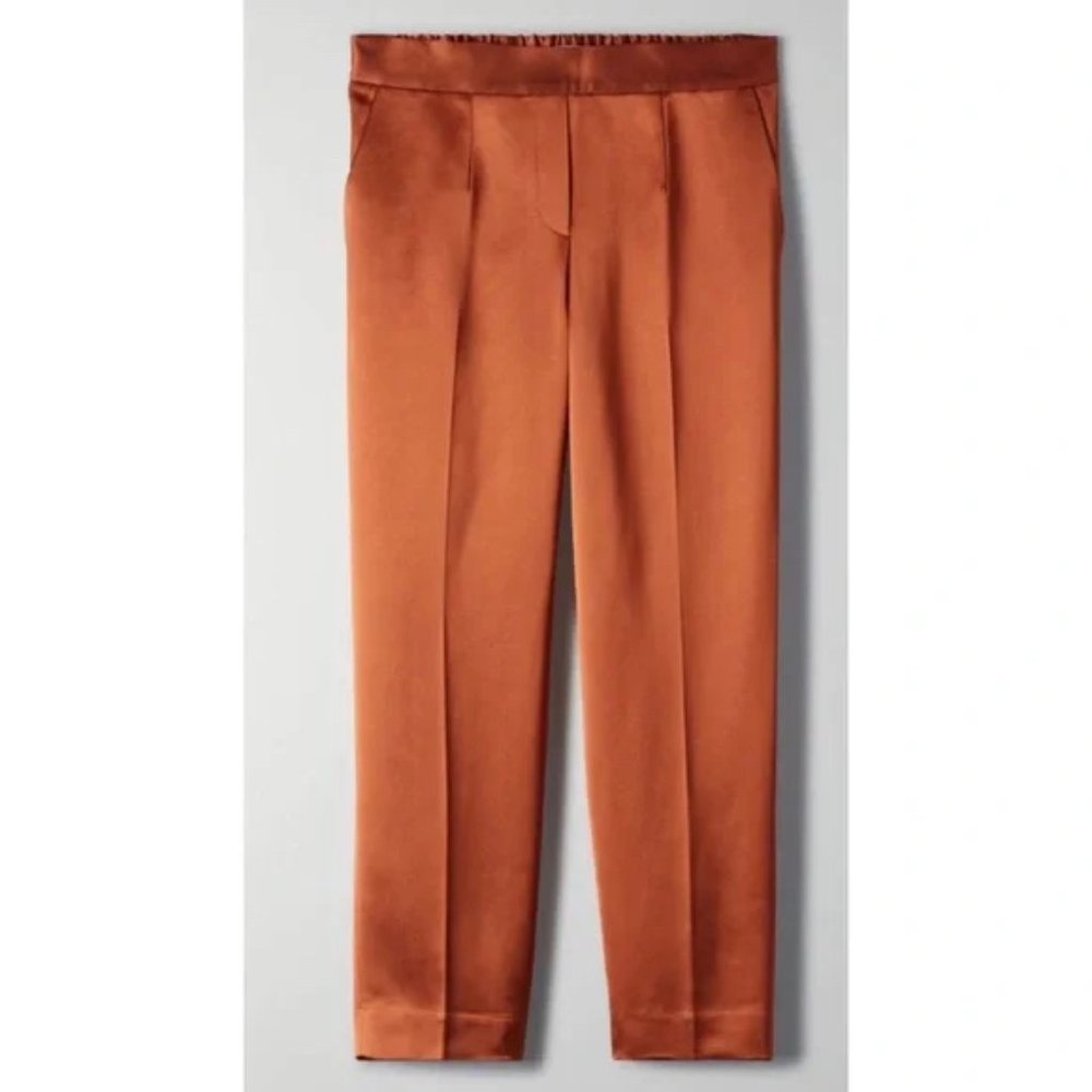 Aritzia | Babaton Conan Copper Satin Pants - Sz 6